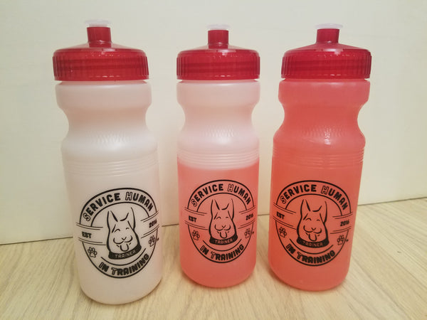 Color Changing Water Bottle with Red Lid - Big Dog