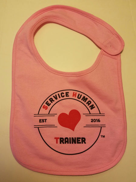 Baby Bibs - Service Human Trainer - Tilted Heart
