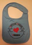 Baby Bibs - Service Human Trainer - Tilted Heart